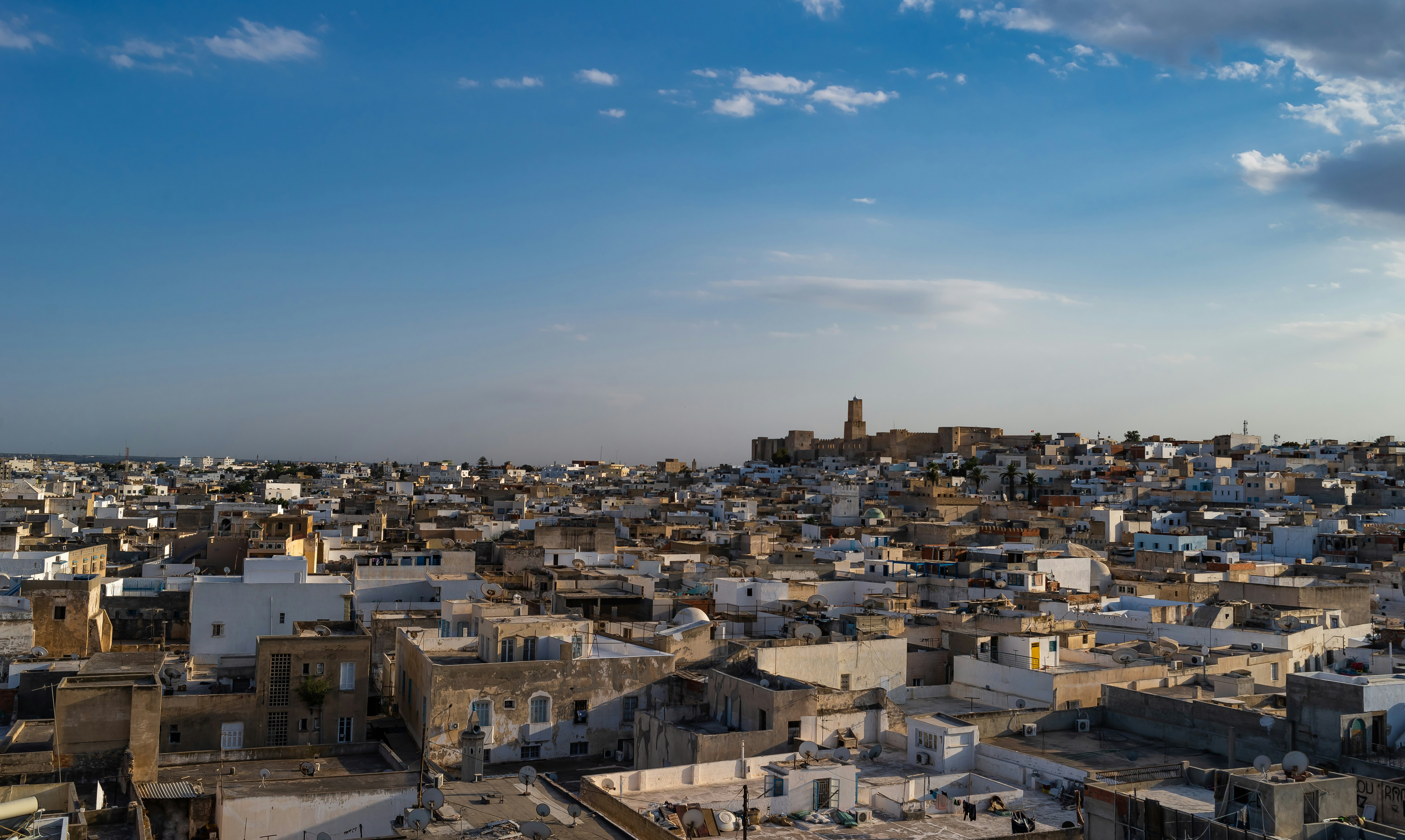 Vue sur la médina de Tunis, ses toits et ses minarets